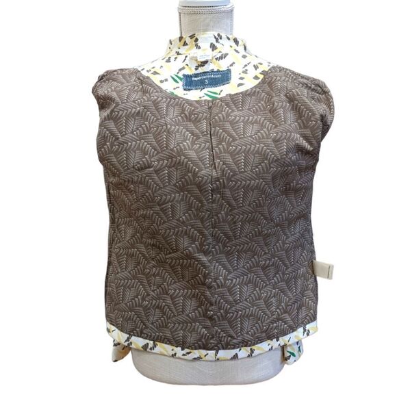 paperdenim&cloth Women's Printed Jacket Cotton Double Breased Jacket Size 3 S/M - Picture 6 of 8